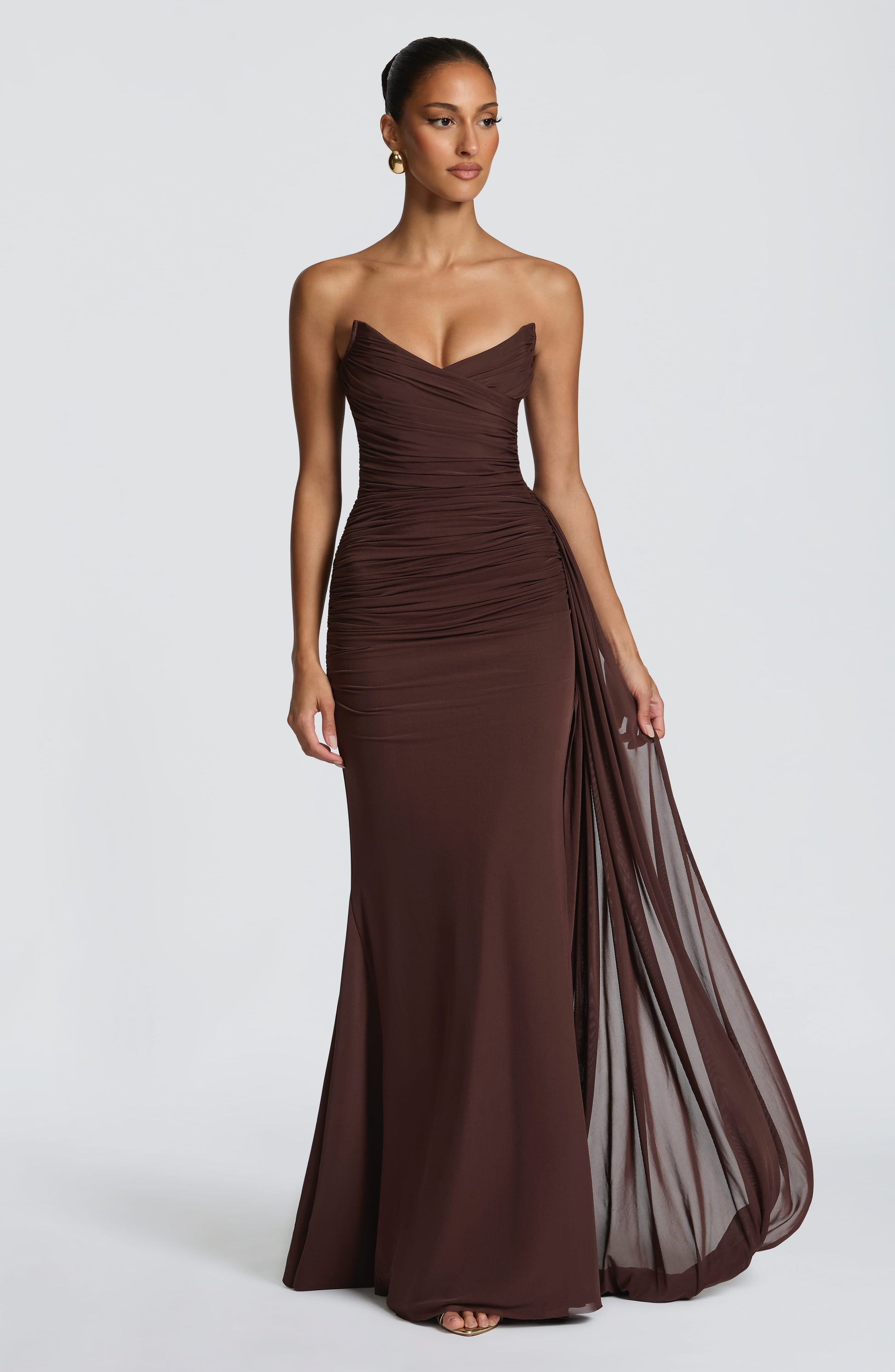 Ashika Maxi Dress Plum Brown