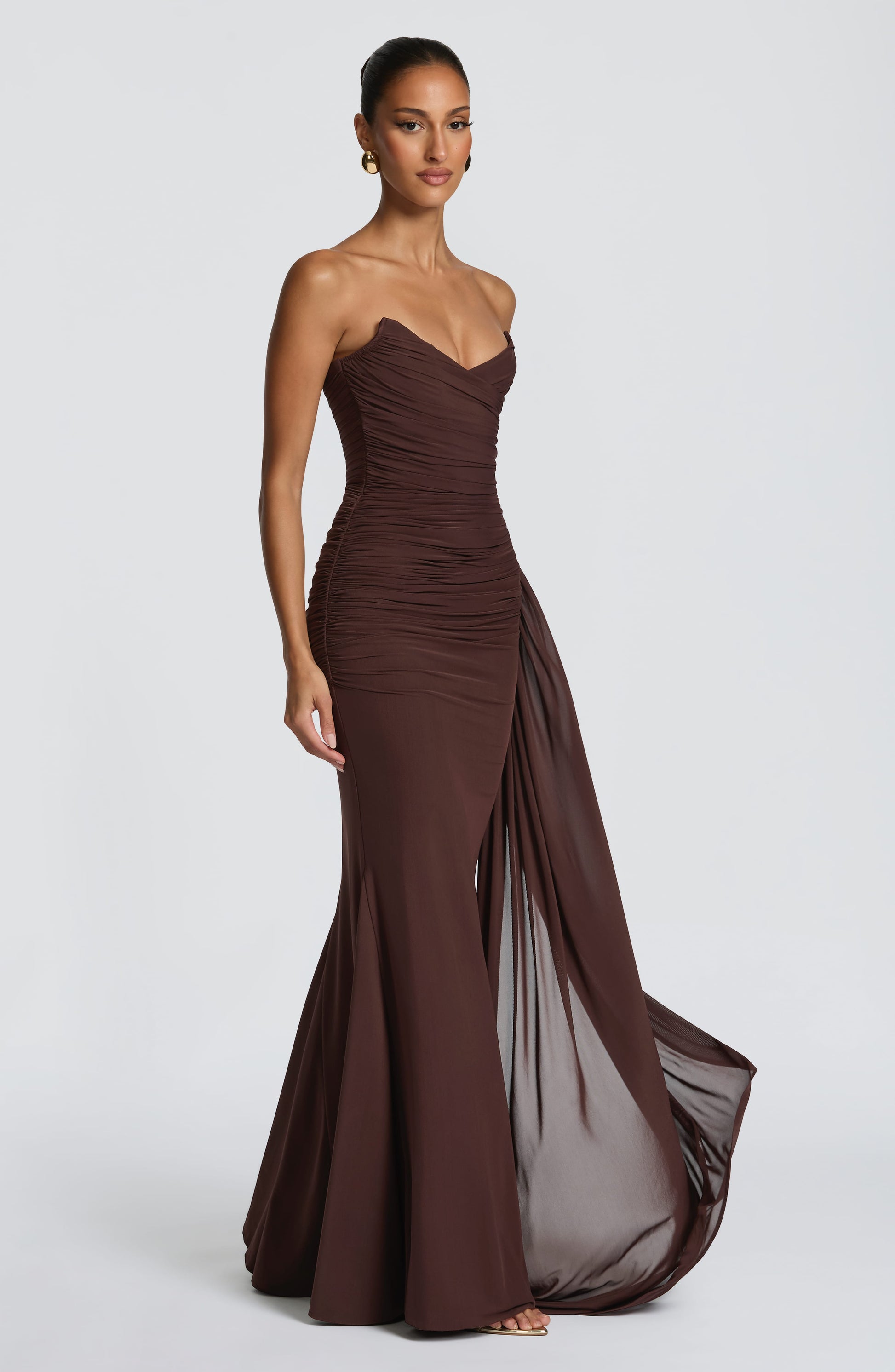Ashika Maxi Dress Plum Brown