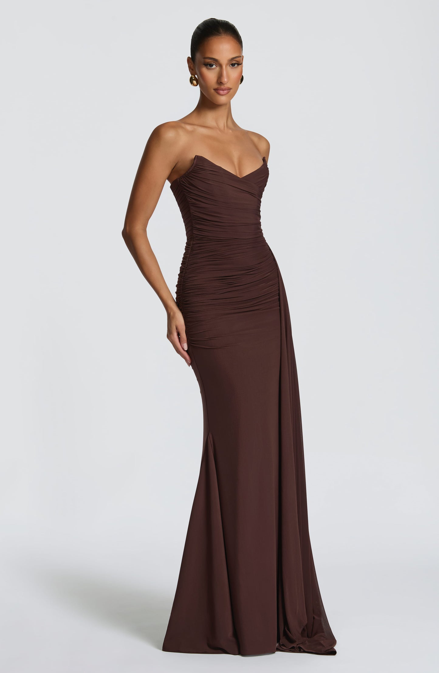 Ashika Maxi Dress Plum Brown