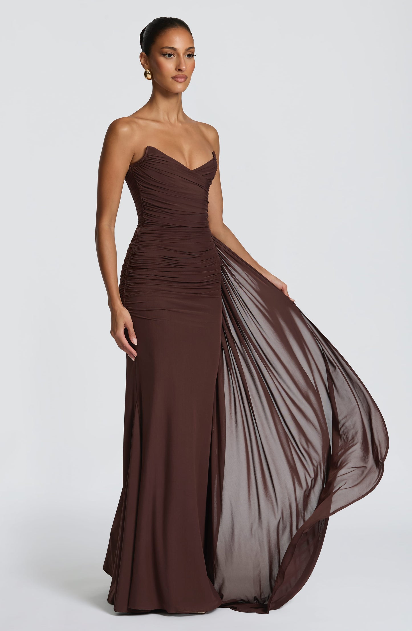 Ashika Maxi Dress Plum Brown