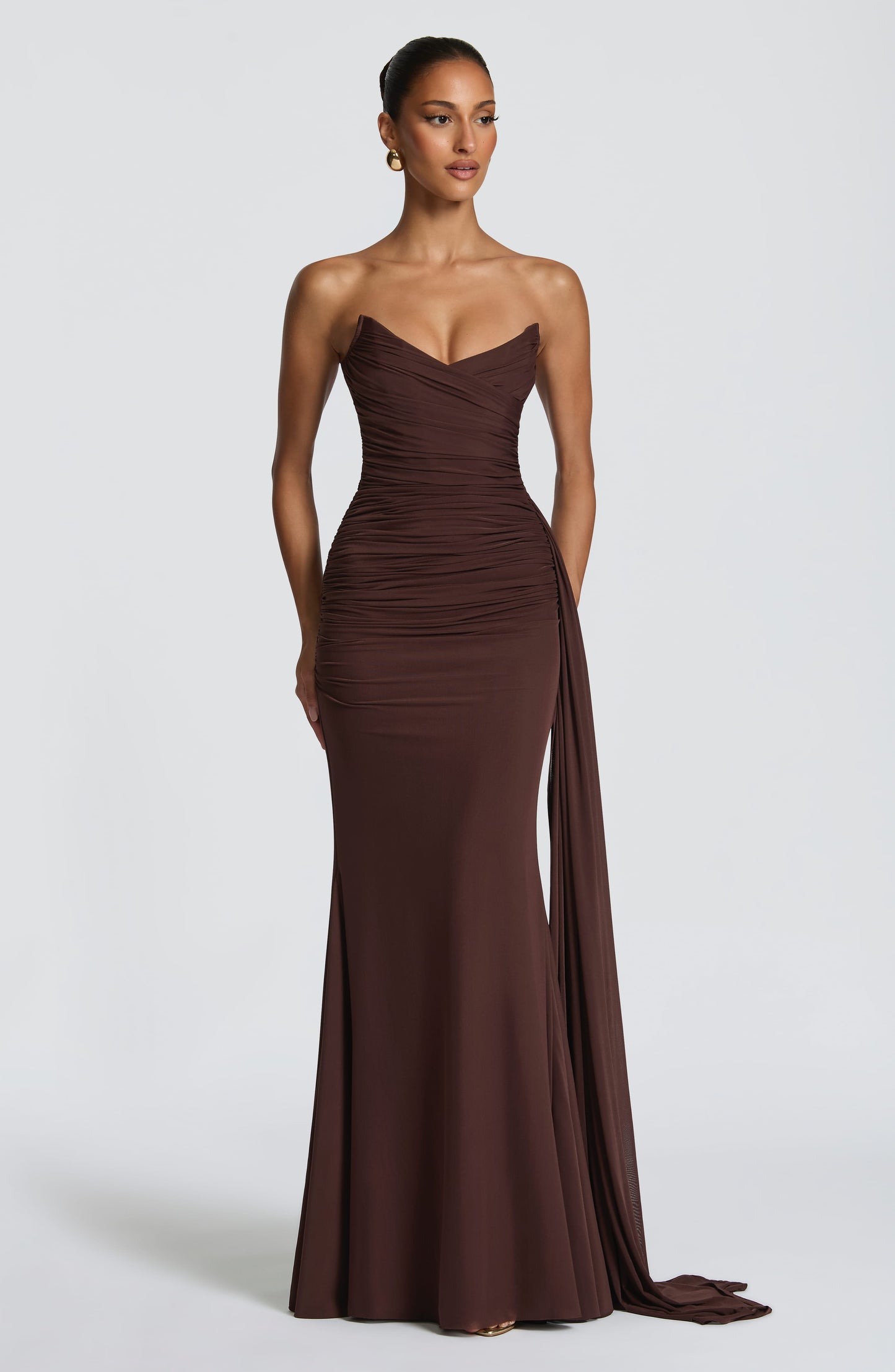 Ashika Maxi Dress Plum Brown
