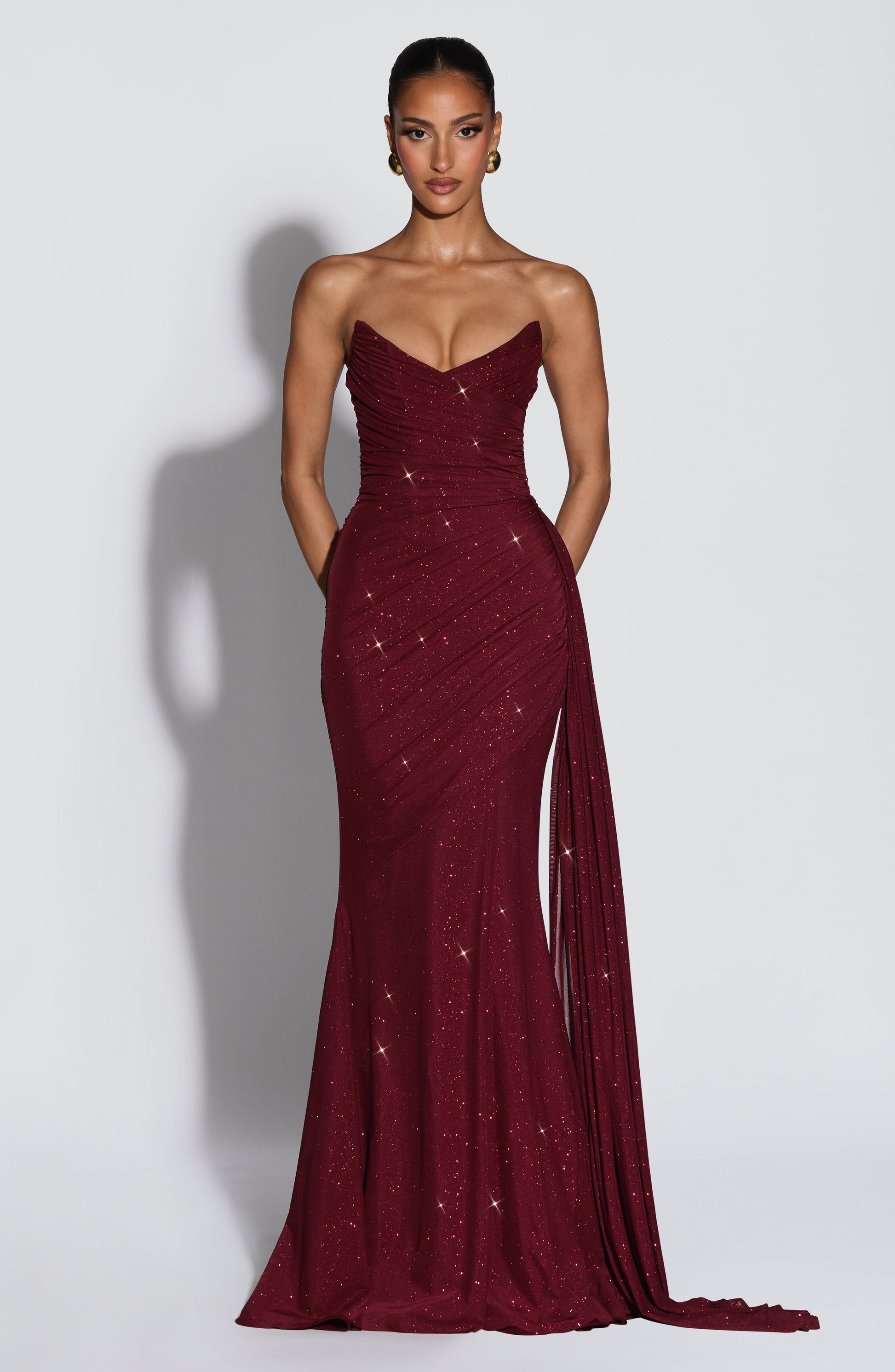 Ashika Maxi Dress Wine Sparkle