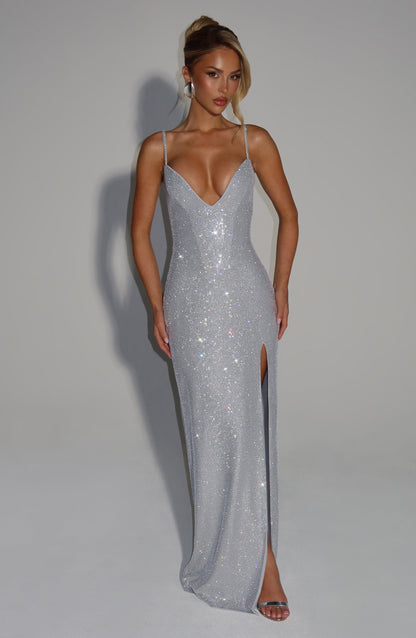 Ashton Maxi Dress Silver