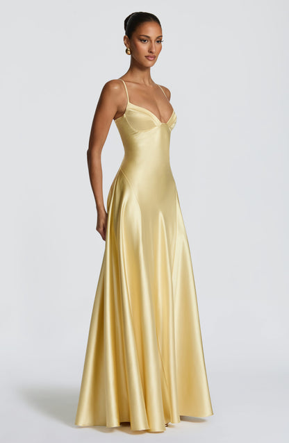 Asterin Maxi Dress Lemon