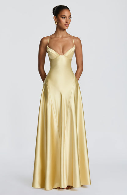 Asterin Maxi Dress Lemon
