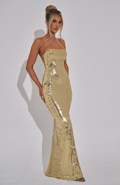 Atari Maxi Dress Gold