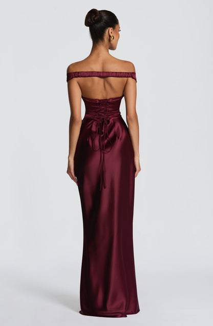 Aurelia Maxi Dress Cherry Lacquer