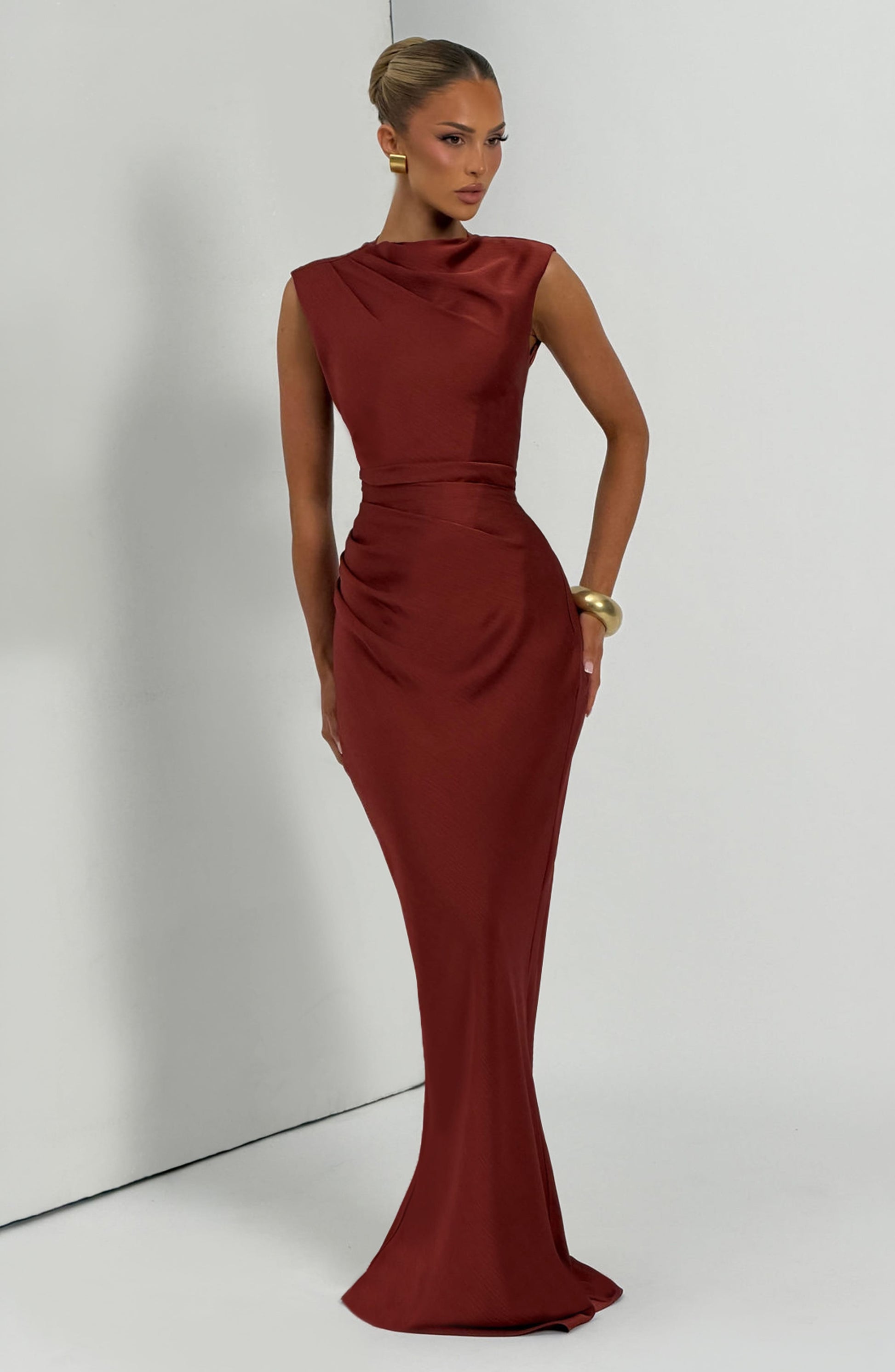 Avielle Maxi Dress Deep Rust