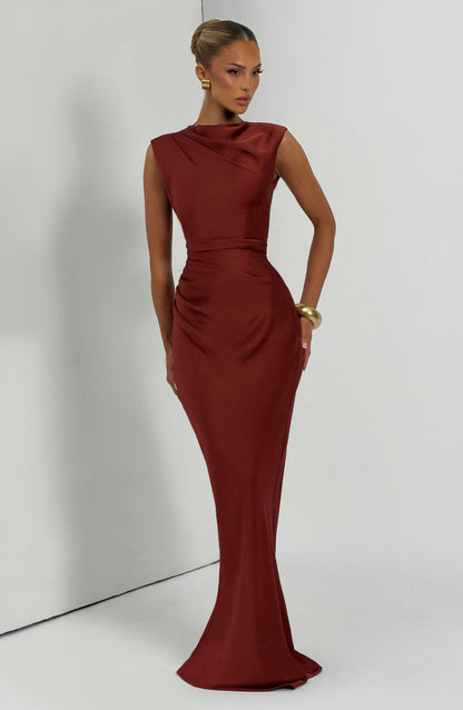 Avielle Maxi Dress Deep Rust