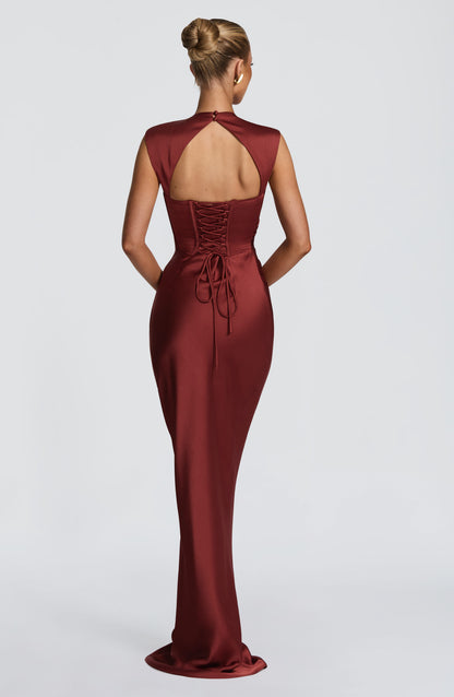 Avielle Maxi Dress Deep Rust