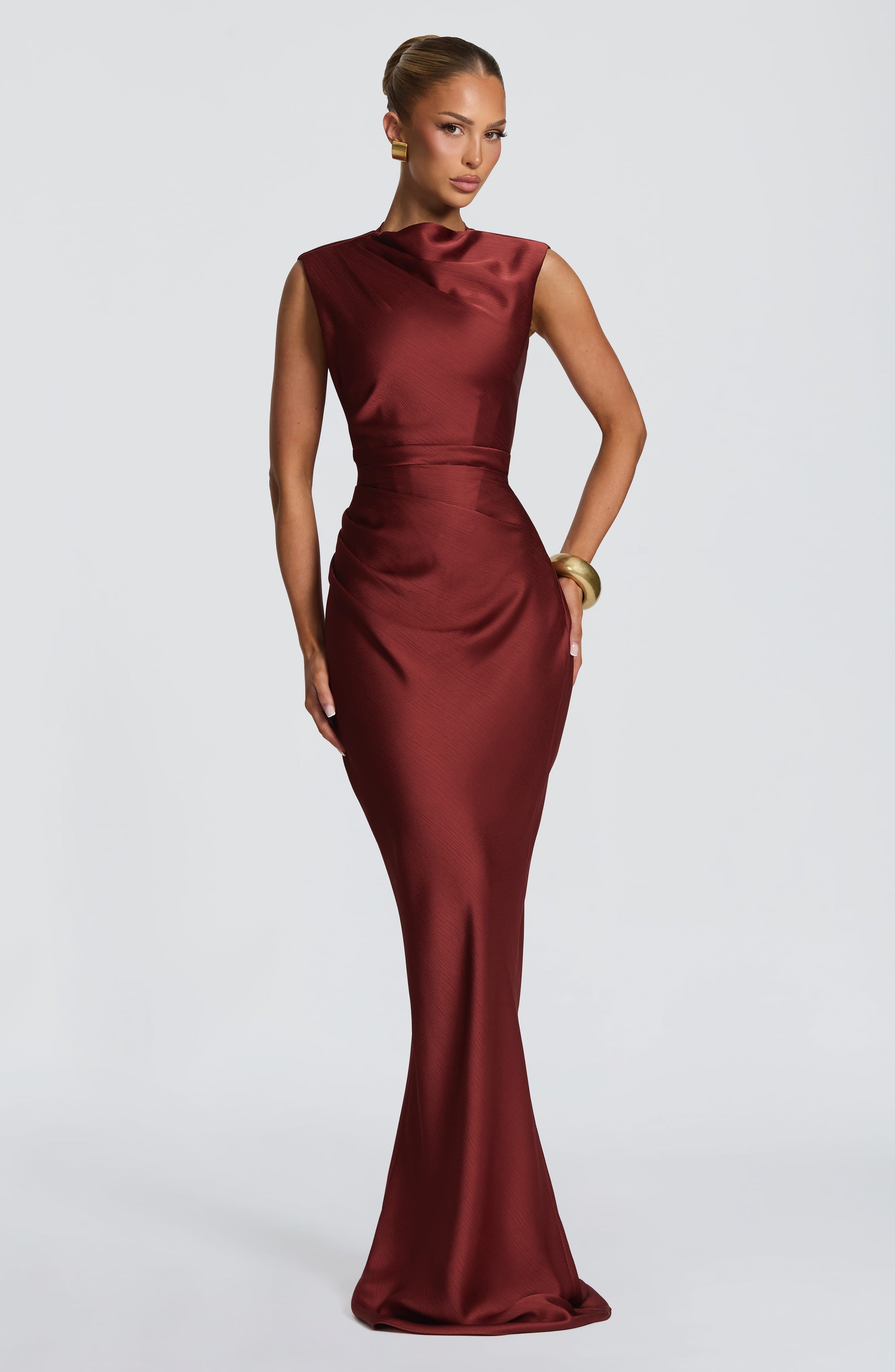 Avielle Maxi Dress Deep Rust