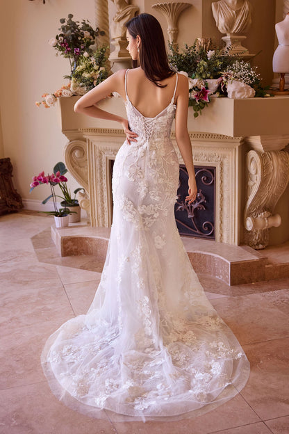 WL053 Fitted Lace Wedding Gown Andrea & Leo