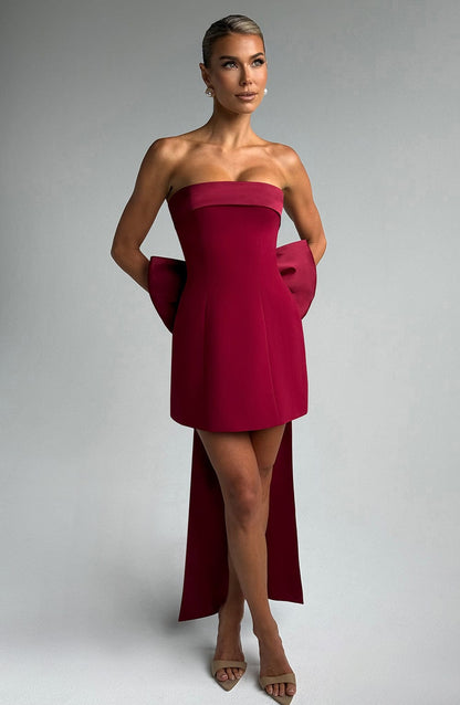 Barbara Mini Dress Wine