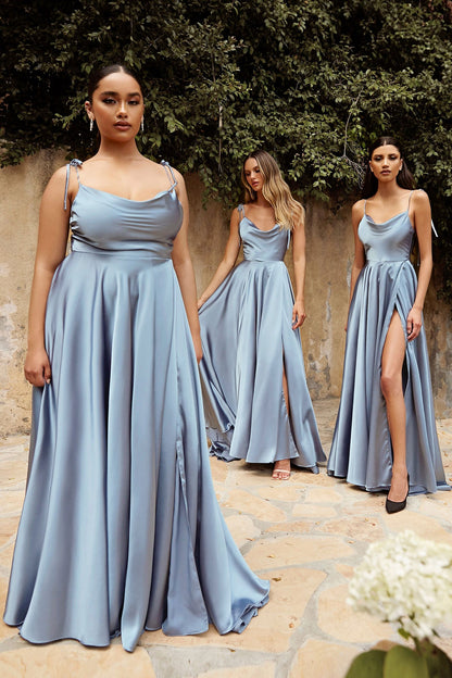 LOTTIE GOWN SATIN A- DRESS