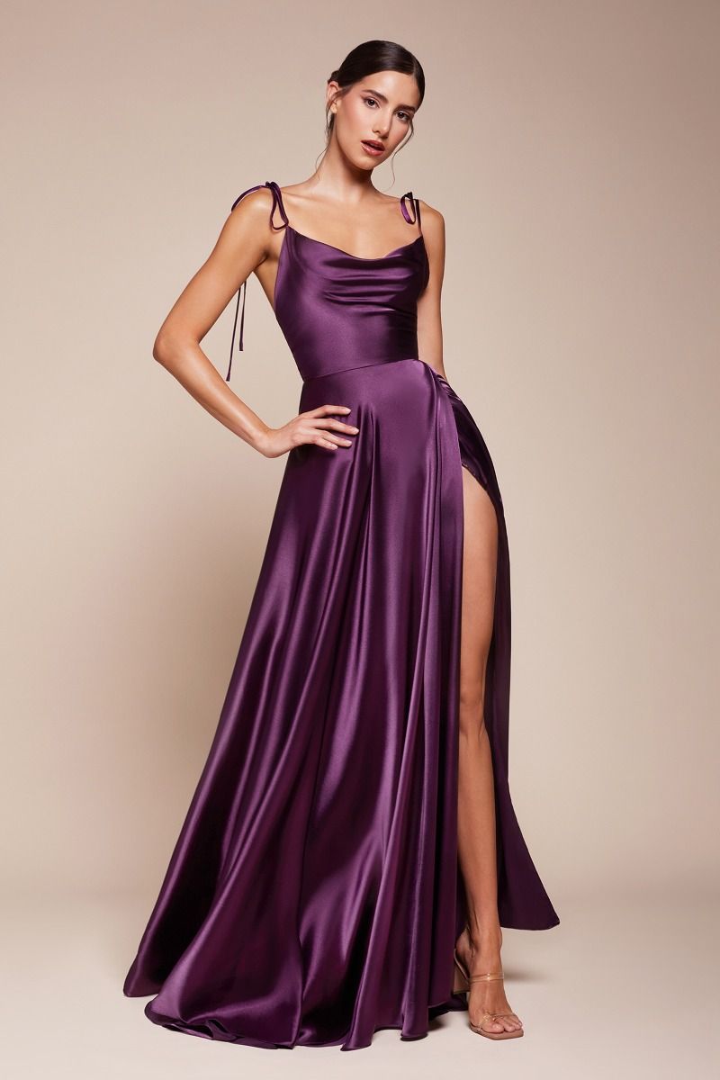 LOTTIE GOWN SATIN A- DRESS