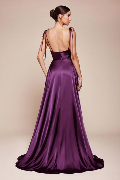 LOTTIE GOWN SATIN A- DRESS