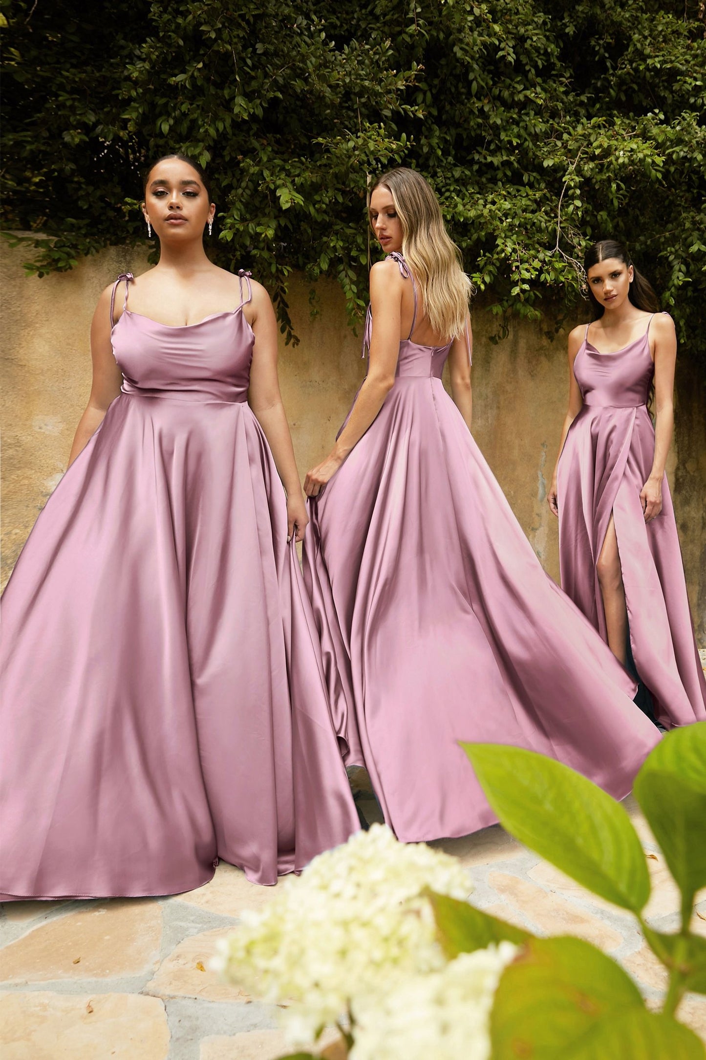 LOTTIE GOWN SATIN A- DRESS