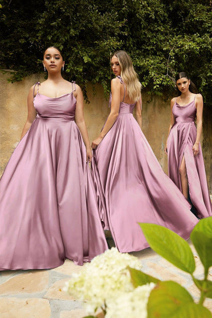 LOTTIE GOWN SATIN A- DRESS