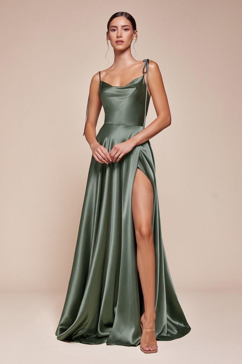 LOTTIE GOWN SATIN A- DRESS