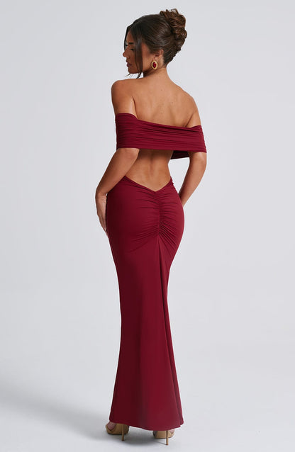 Belinda Maxi Dress Burgundy