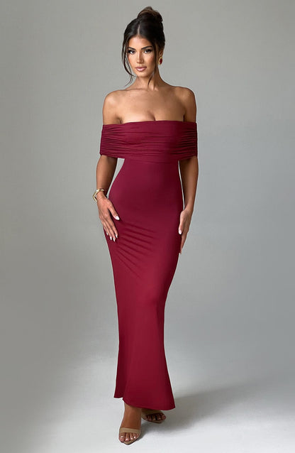 Belinda Maxi Dress Burgundy