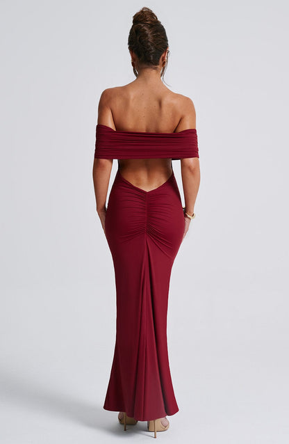 Belinda Maxi Dress Burgundy