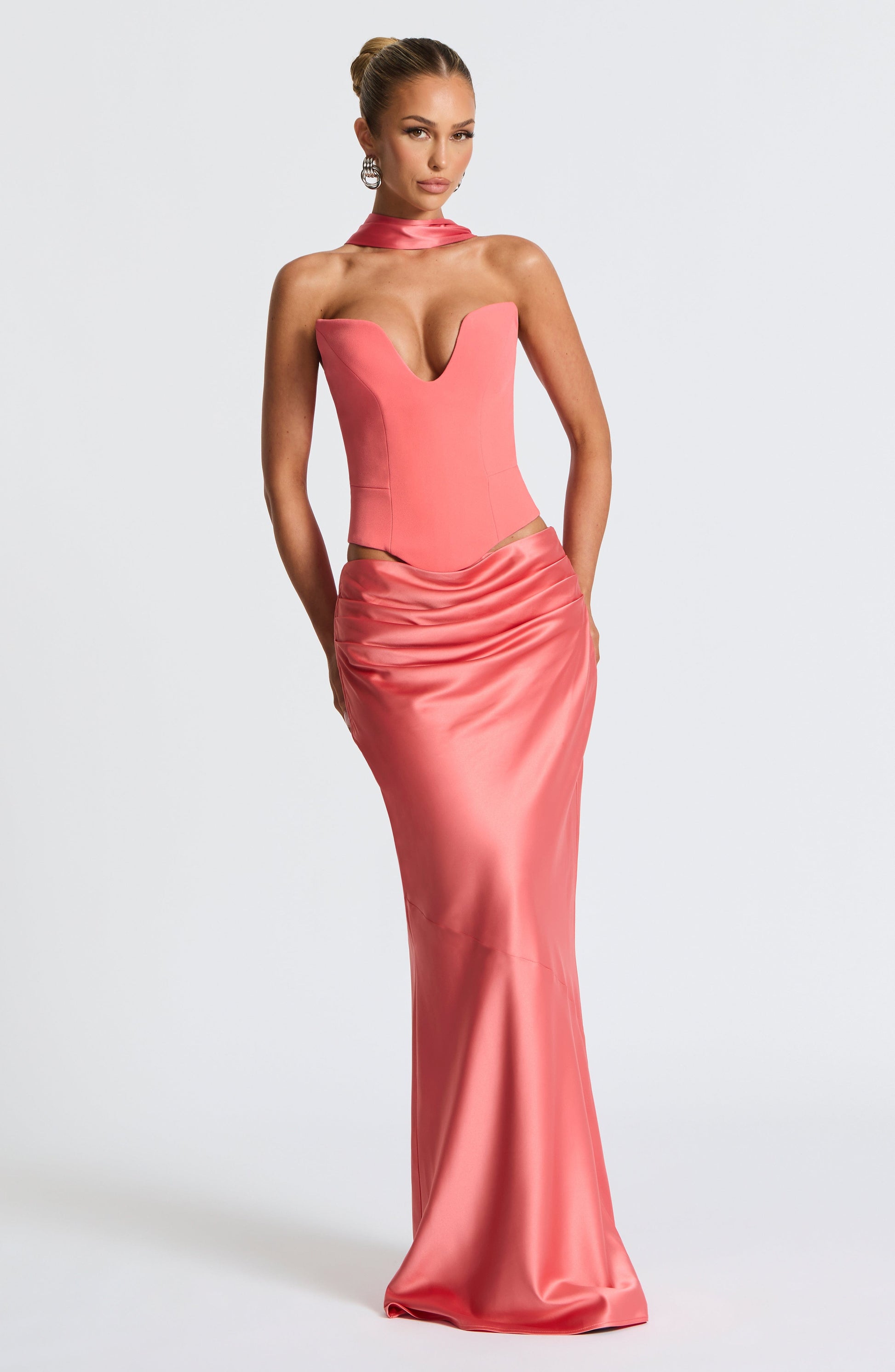 Bernadette Maxi Skirt Coral Pink