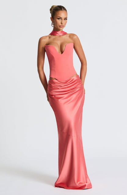 Bernadette Maxi Skirt Coral Pink