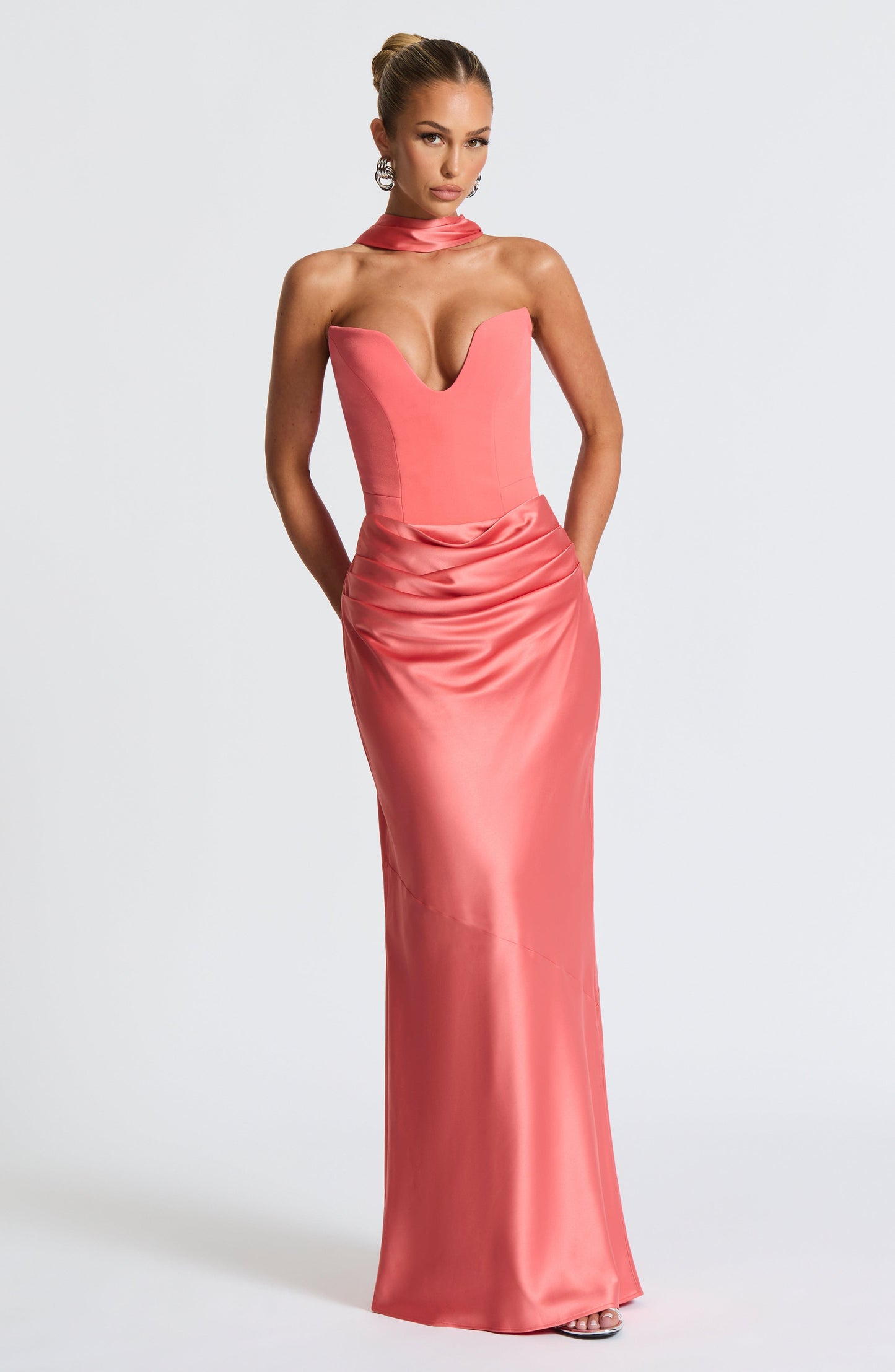 Bernadette Maxi Skirt Coral Pink