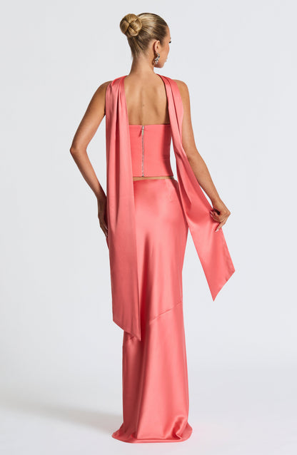 Bernadette Maxi Skirt Coral Pink