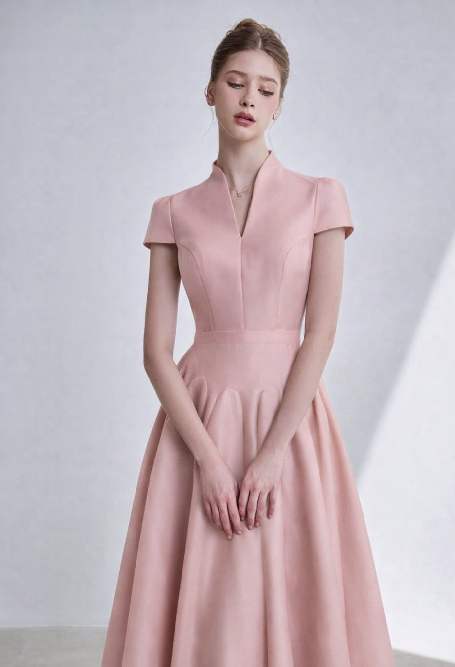 Betty Midi Dress Dust Pink
