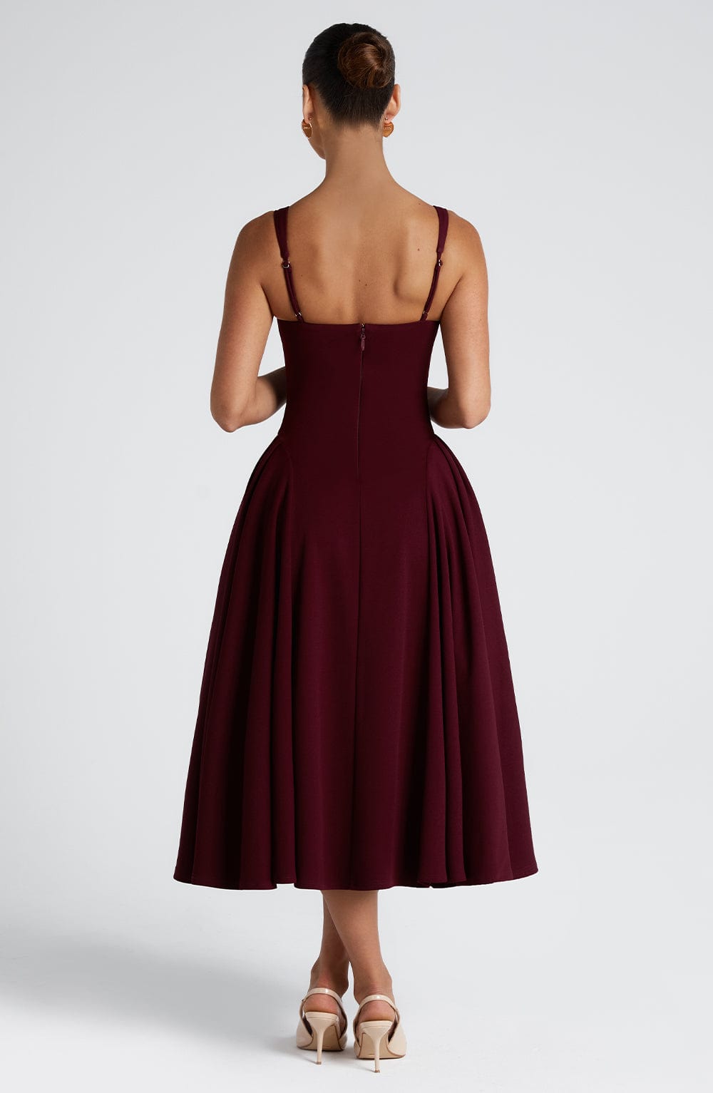 Betty Midi Dress Cherry Lacquer