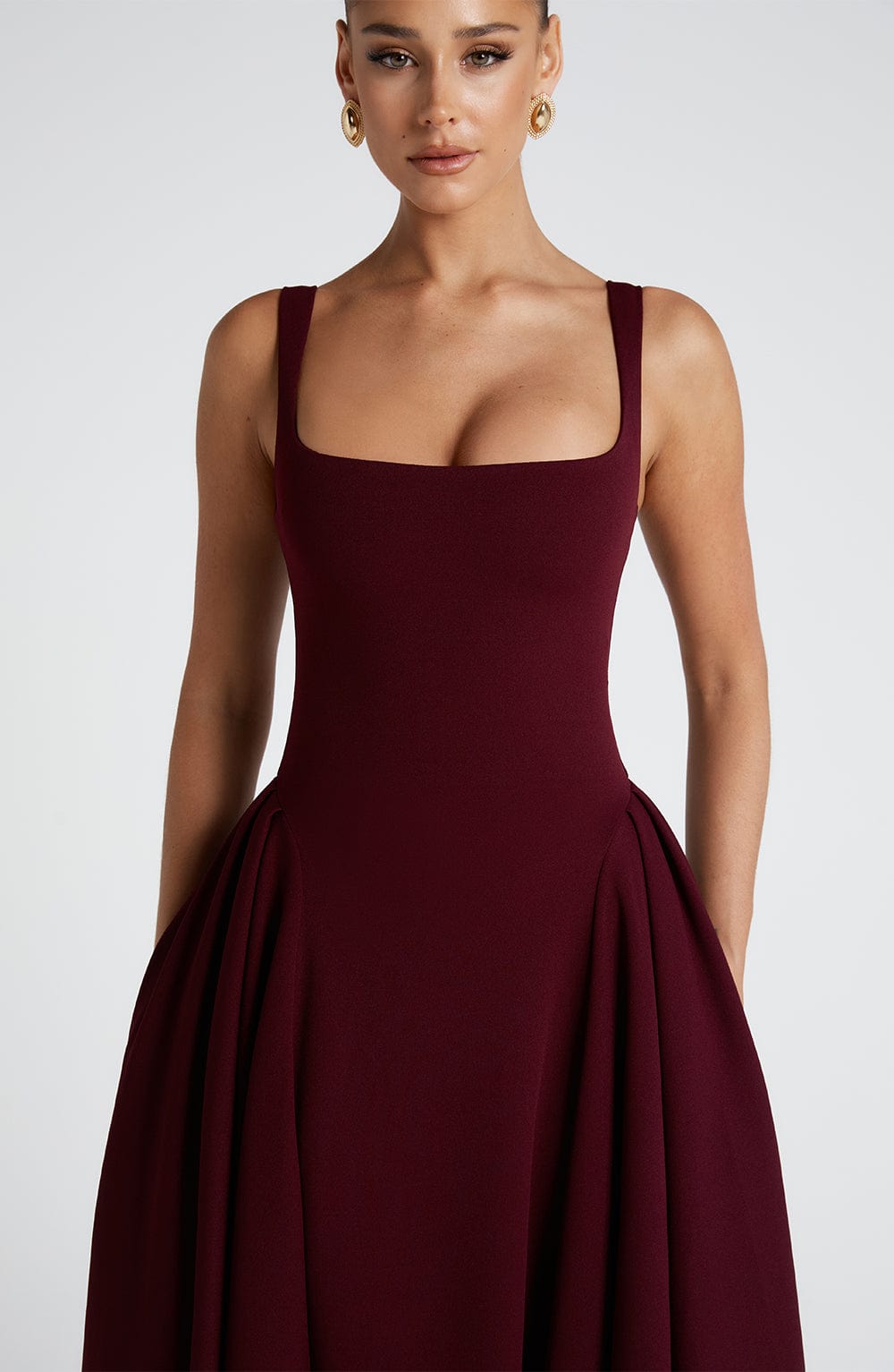 Betty Midi Dress Cherry Lacquer