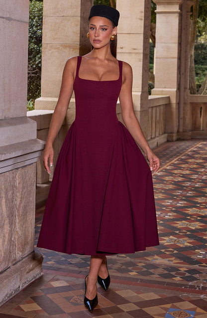 Betty Midi Dress Cherry Lacquer