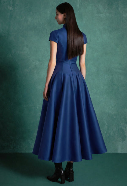 Betty Midi Dress Navy Blue