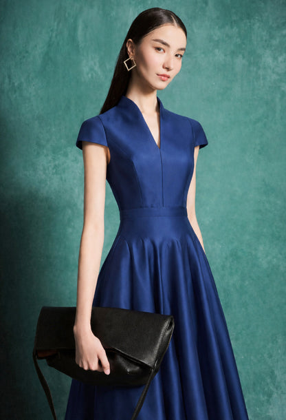 Betty Midi Dress Navy Blue