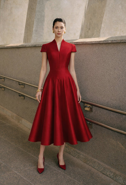 Betty Midi Dress Red