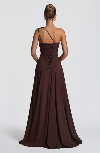 Bianca Maxi Dress Plum Brown