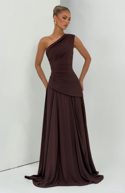 Bianca Maxi Dress Plum Brown