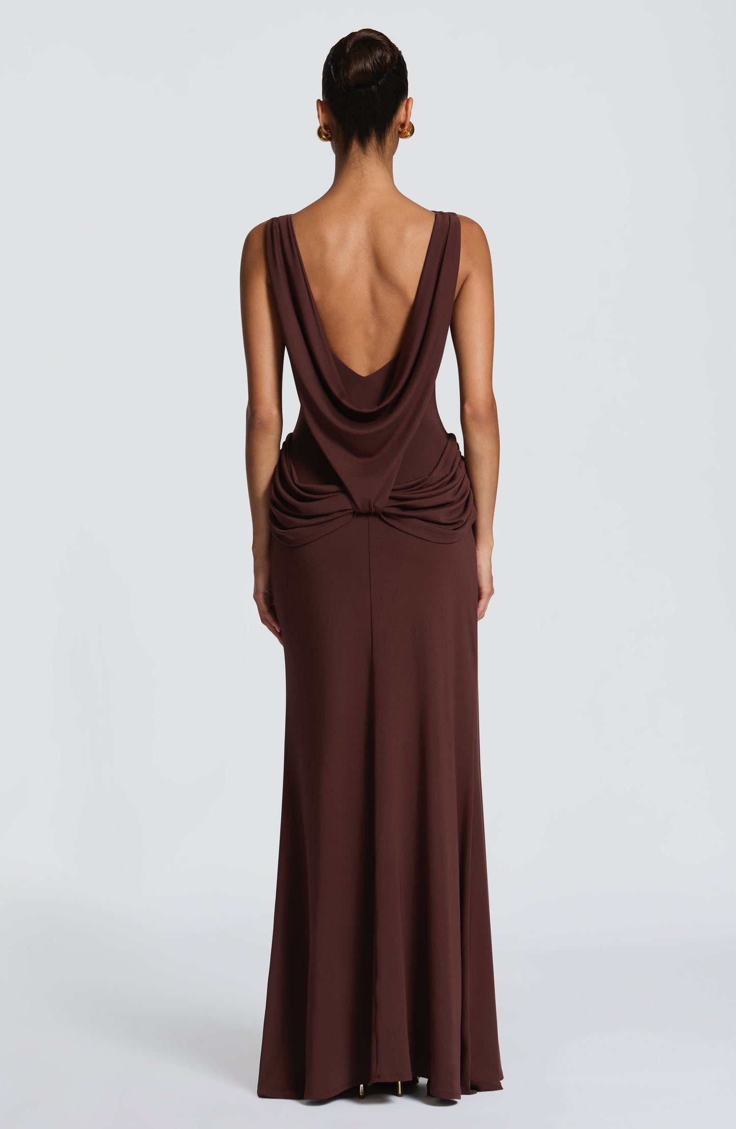 Bruna Maxi Dress Plum Brown