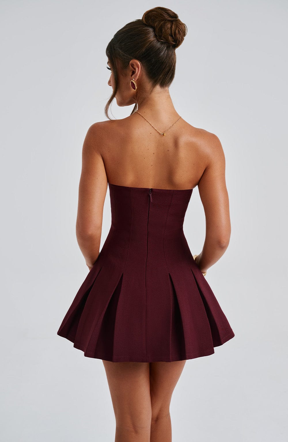 Bryony Mini Dress Cherry Lacquer