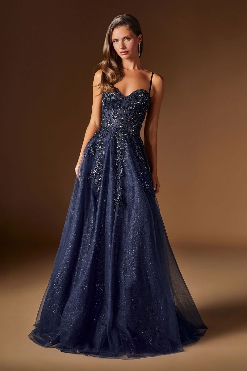 Edith Gown Glitter Tulle A- Formal Dress