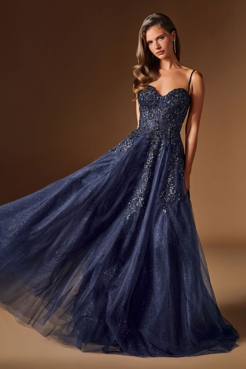 Edith Gown Glitter Tulle A- Formal Dress