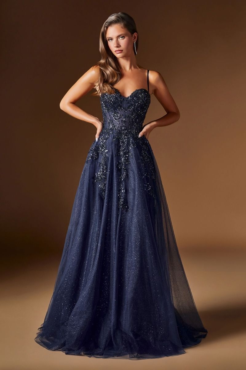 Edith Gown Glitter Tulle A- Formal Dress