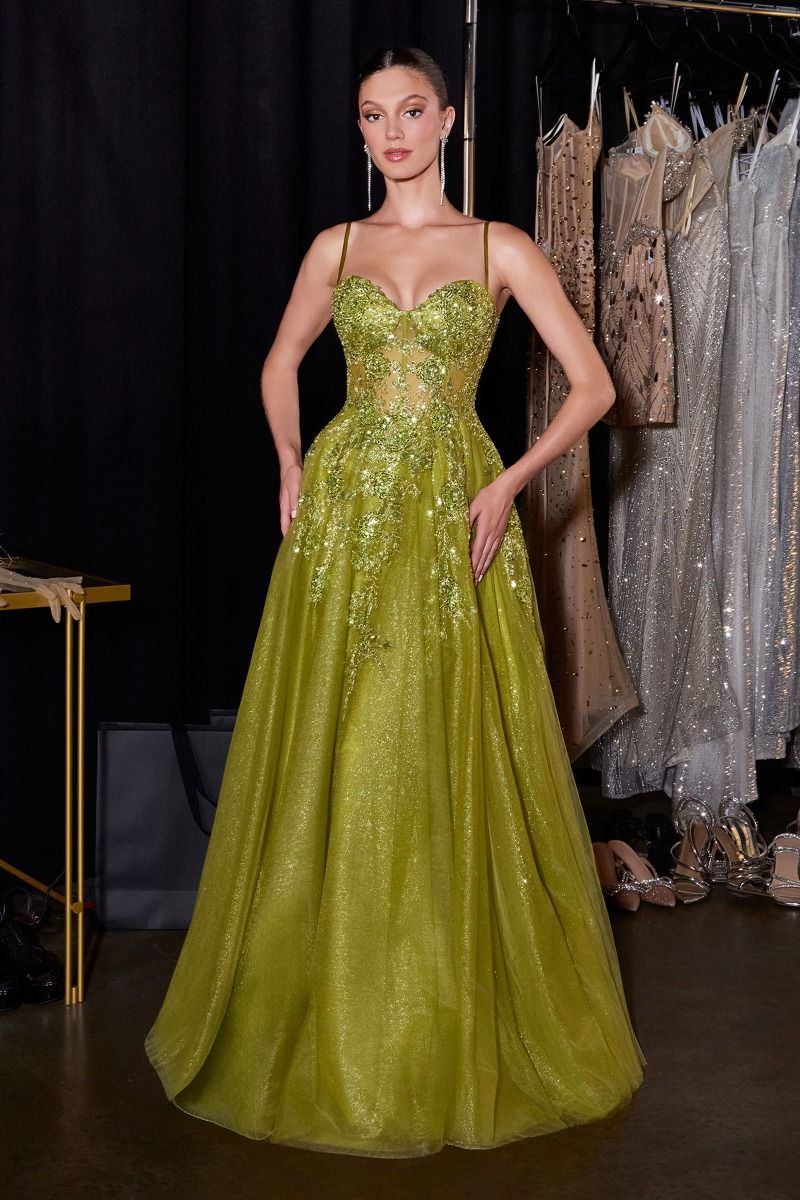 Edith Gown Glitter Tulle A- Formal Dress