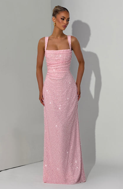 Calanthe Maxi Dress Blush Sparkle