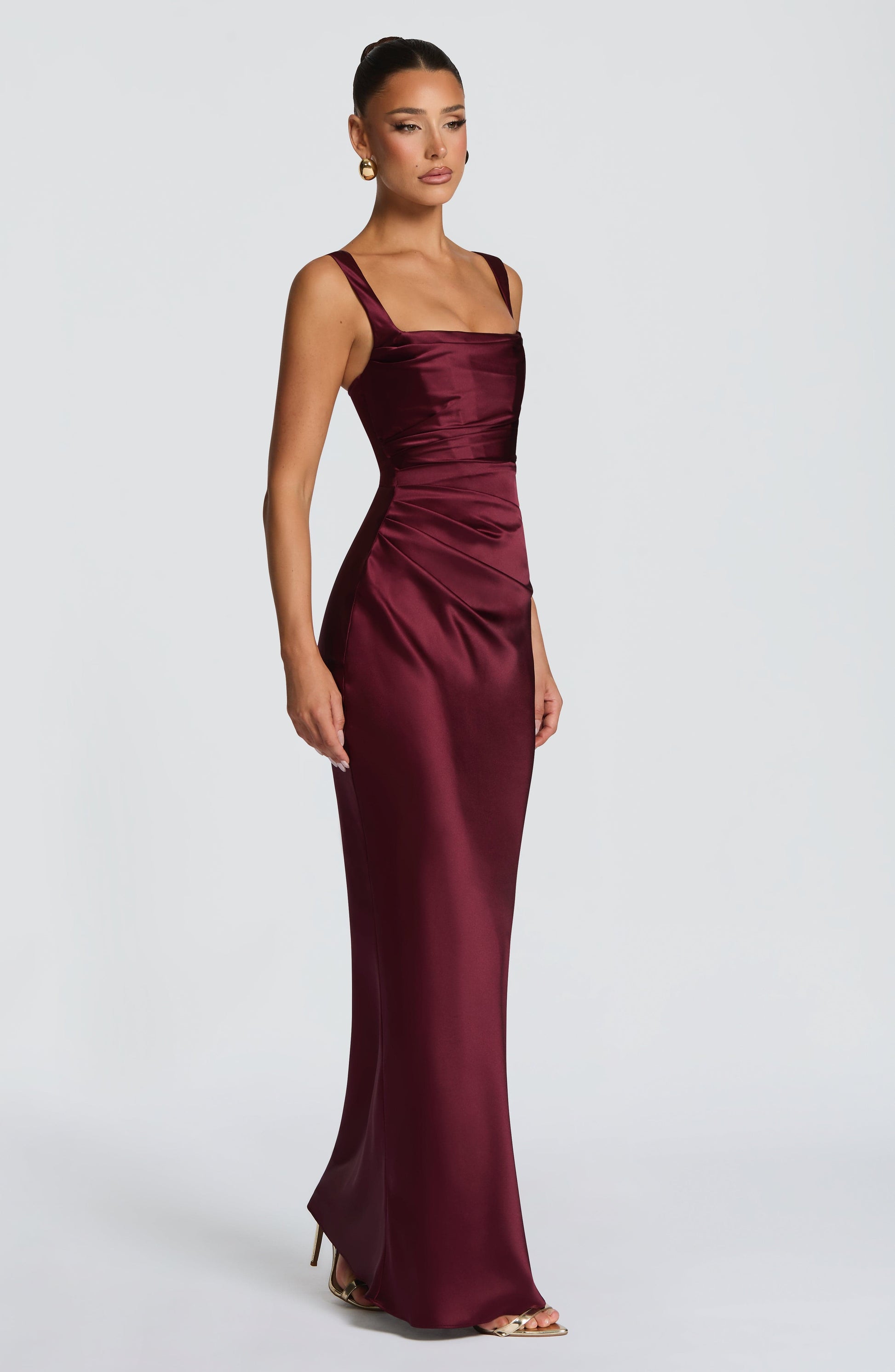 Calanthe Maxi Dress Cherry Lacquer