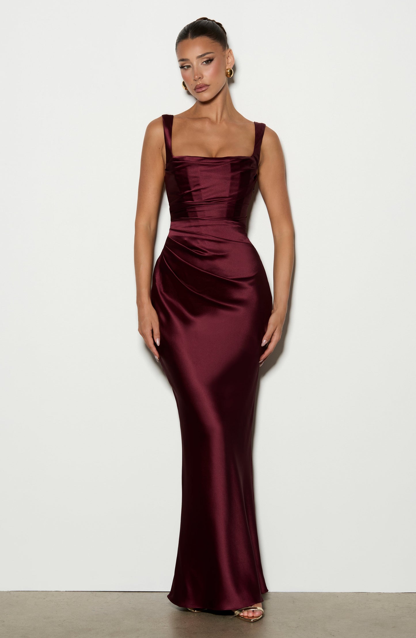 Calanthe Maxi Dress Cherry Lacquer