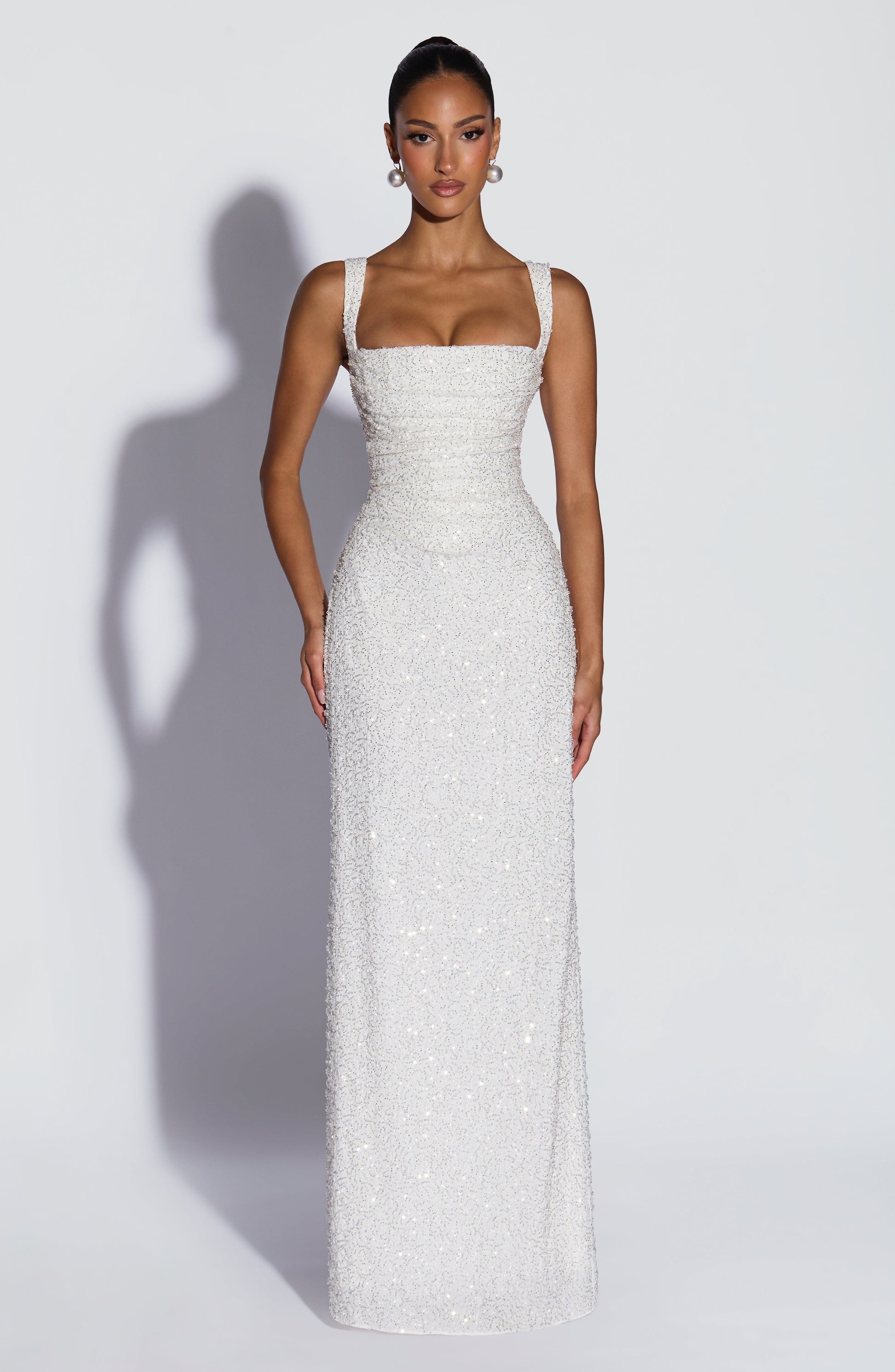 Calanthe Maxi Dress Ivory Sparkle