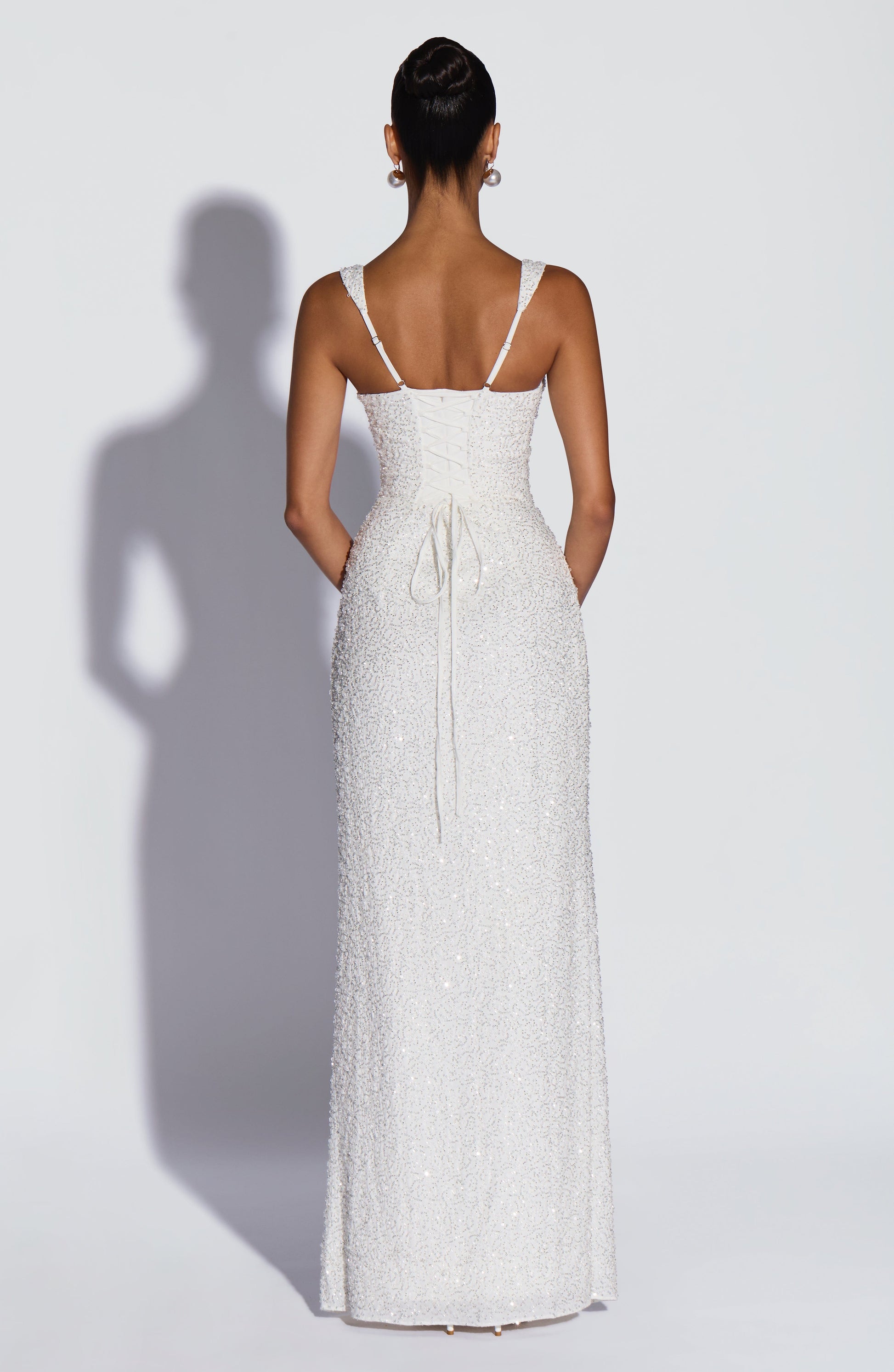 Calanthe Maxi Dress Ivory Sparkle